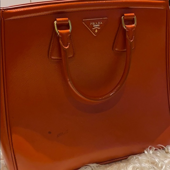Prada Saffiano Tote Orange - Picture 12 of 16